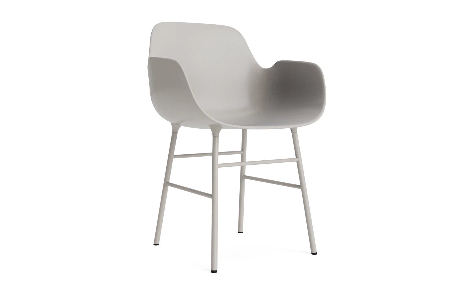 Form Lehnstuhl Stahl Warmes grau in präsentiert im Onlineshop von KAQTU Design AG. Stuhl mit Armlehne ist von Normann Copenhagen