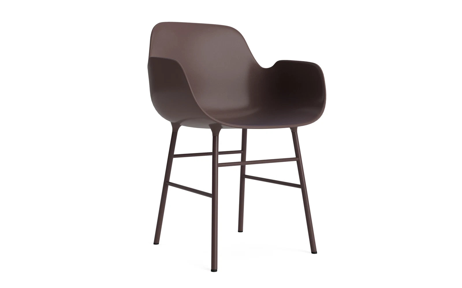 Form Lehnstuhl Stahl Braun in präsentiert im Onlineshop von KAQTU Design AG. Stuhl mit Armlehne ist von Normann Copenhagen
