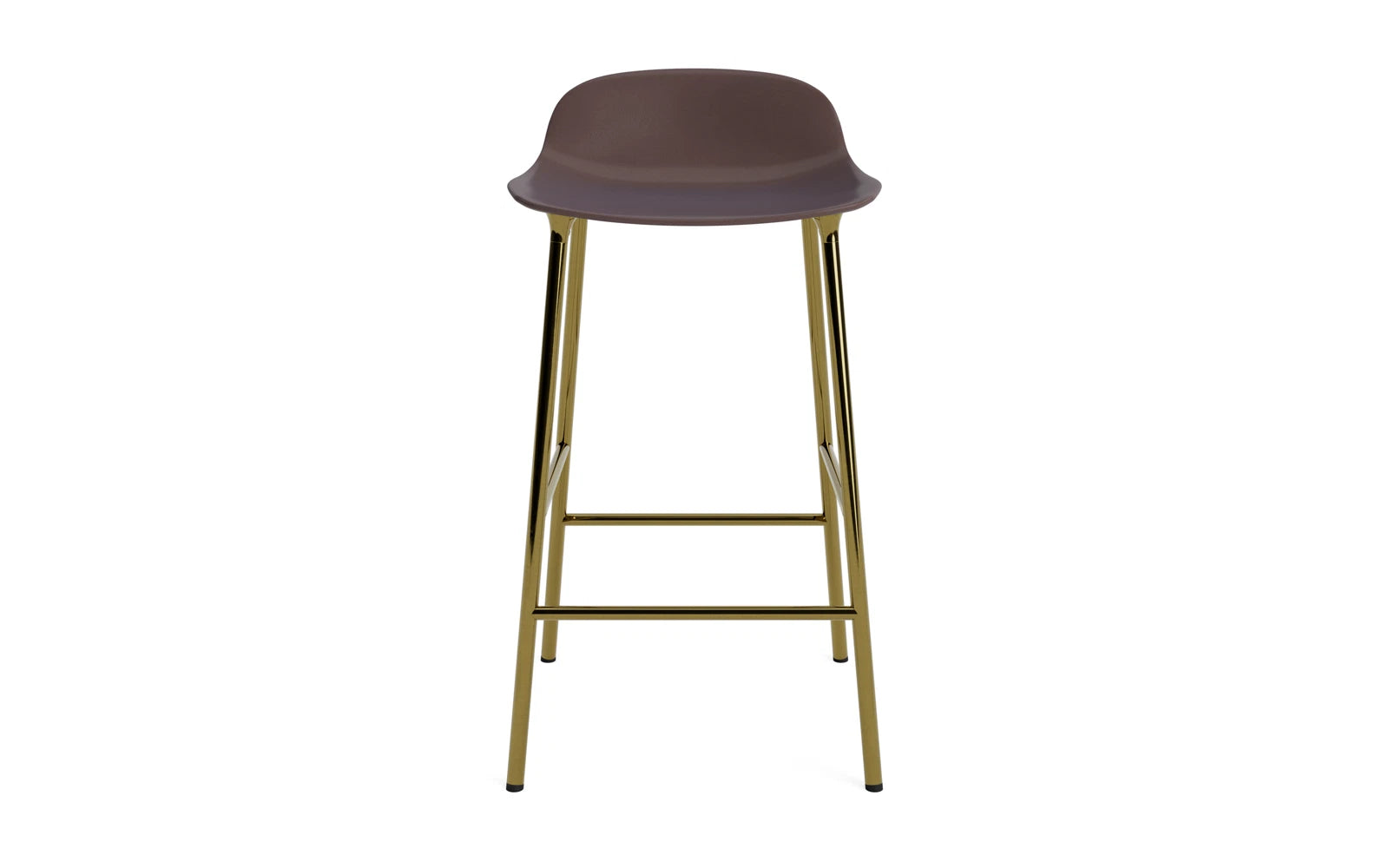 Erleben Sie den Form Barstuhl 65 cm in Messing Braun von Normann Copenhagen – ein zeitloses Möbelstück, das skandinavische Eleganz und Funktionalität vereint.