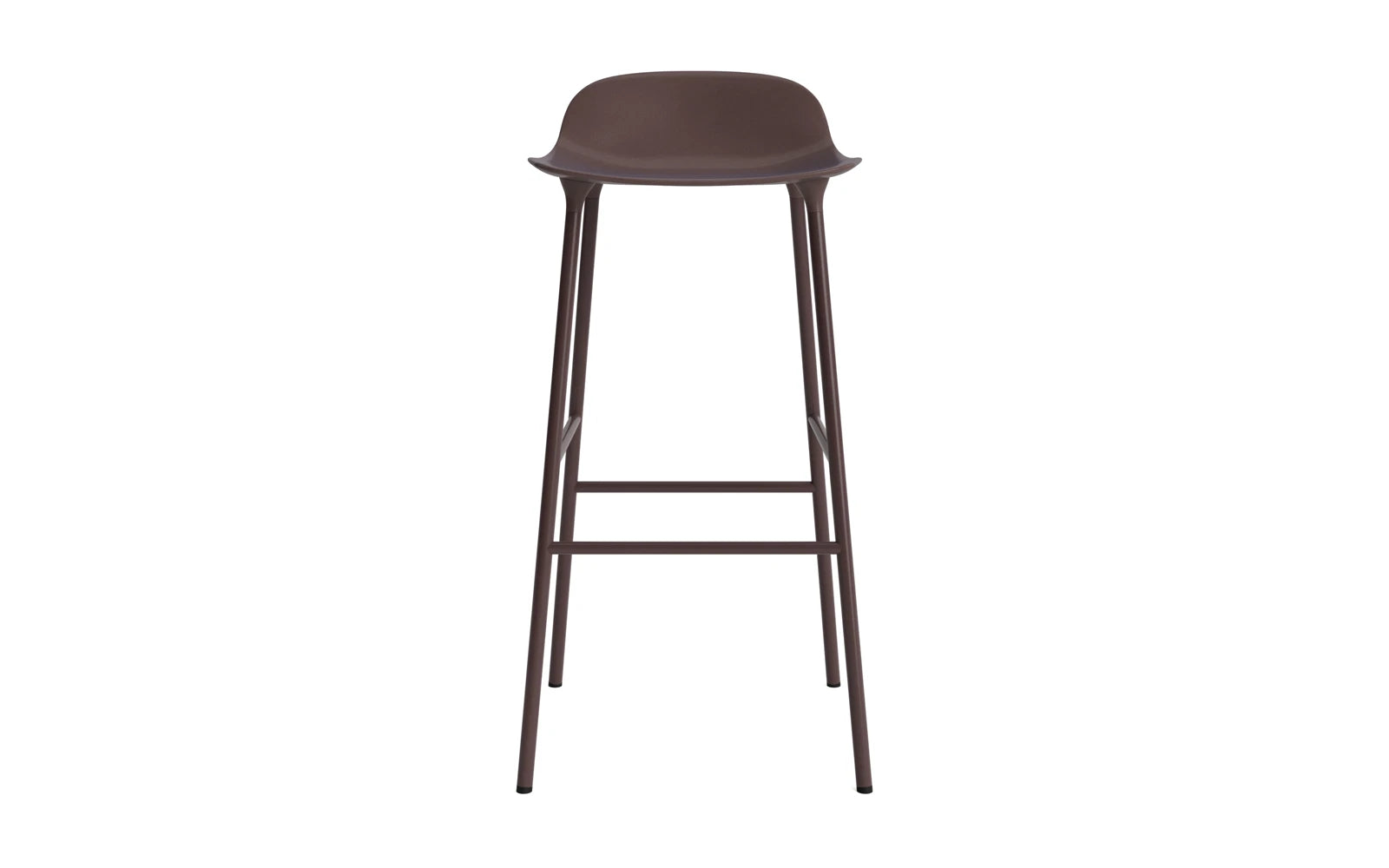 Entdecken Sie den stilvollen Form Barstuhl 75 cm in Braun und Stahl von Normann Copenhagen – perfekt für zeitgemäße Einrichtungskonzepte.