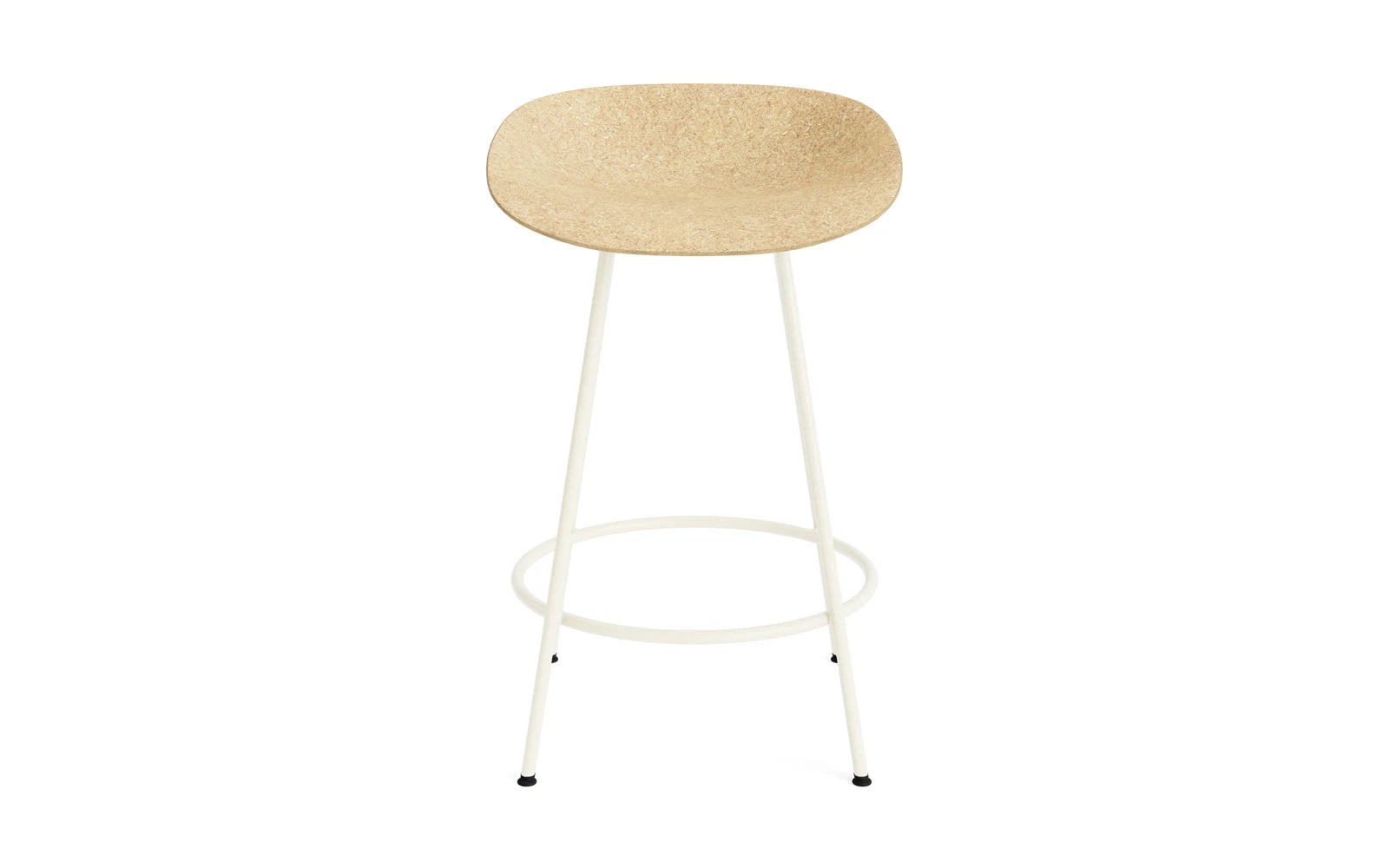 Entdecken Sie den stilvollen Mat Barstuhl in Creme von Normann Copenhagen – ein nachhaltiges Designstück aus Hanf und Stahl für moderne Wohnräume.