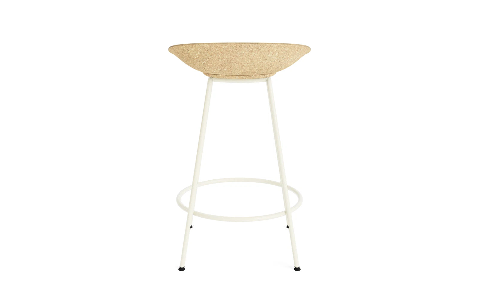 Eleganter Mat Barstuhl in Creme von Normann Copenhagen, gefertigt aus robustem Hanf und Stahl – ideal für stilvolle Bars und Essbereiche.