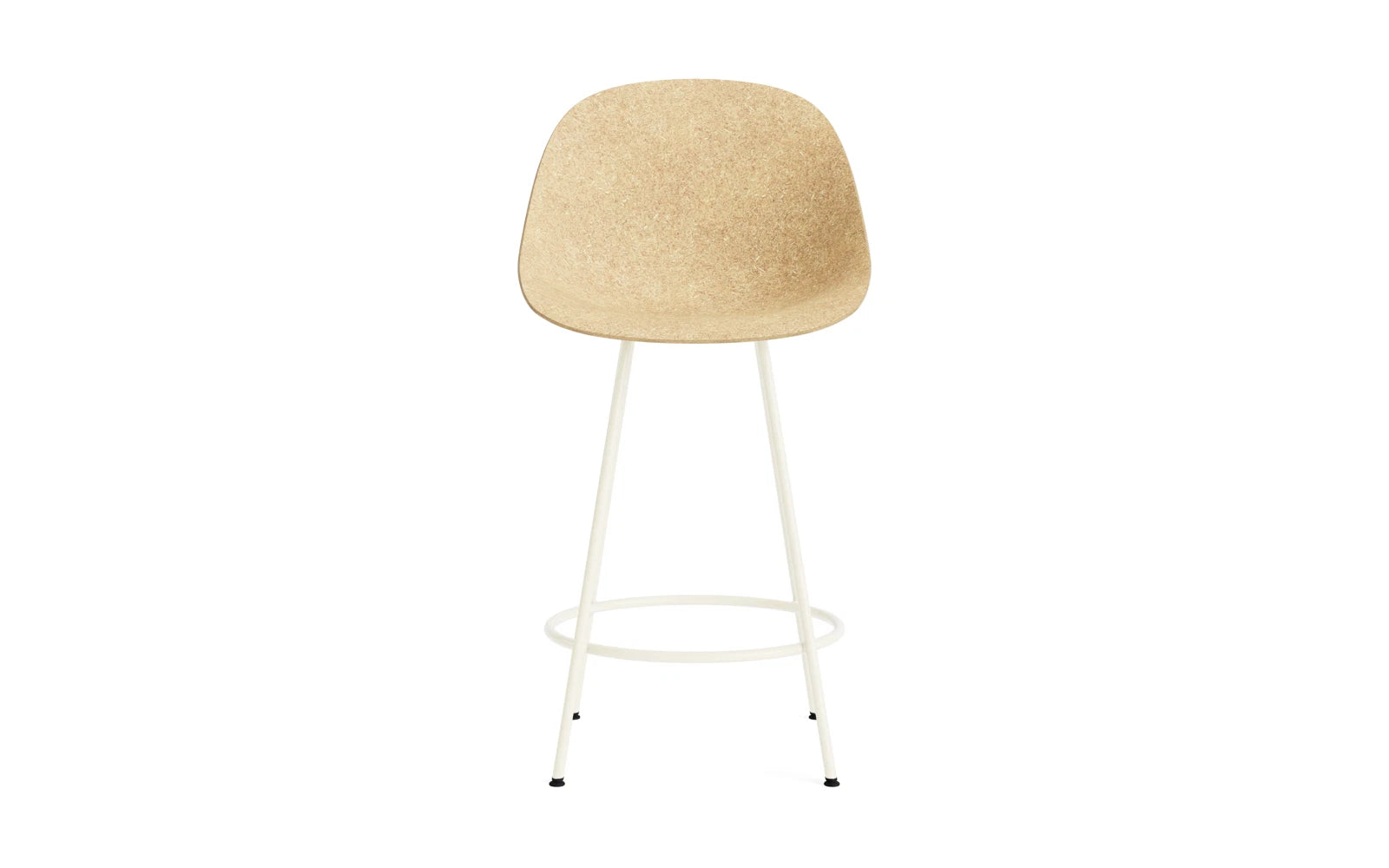 Moderner Barstuhl in sanftem Creme, 65 cm hoch, aus strapazierfähigem Hanf und Stahl – ideal für trendige Bars und stilvolle Wohnräume.