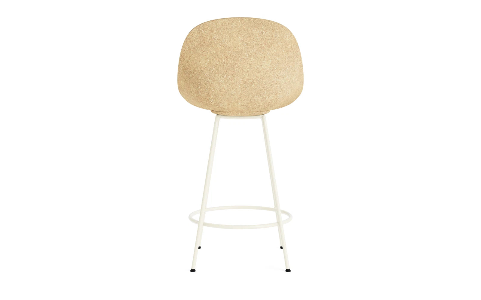 Eleganter Barstuhl in zartem Creme, 65 cm hoch, gefertigt aus robustem Hanf und stabilem Stahl – perfekt für stilvolle Einrichtung und moderne Bars.