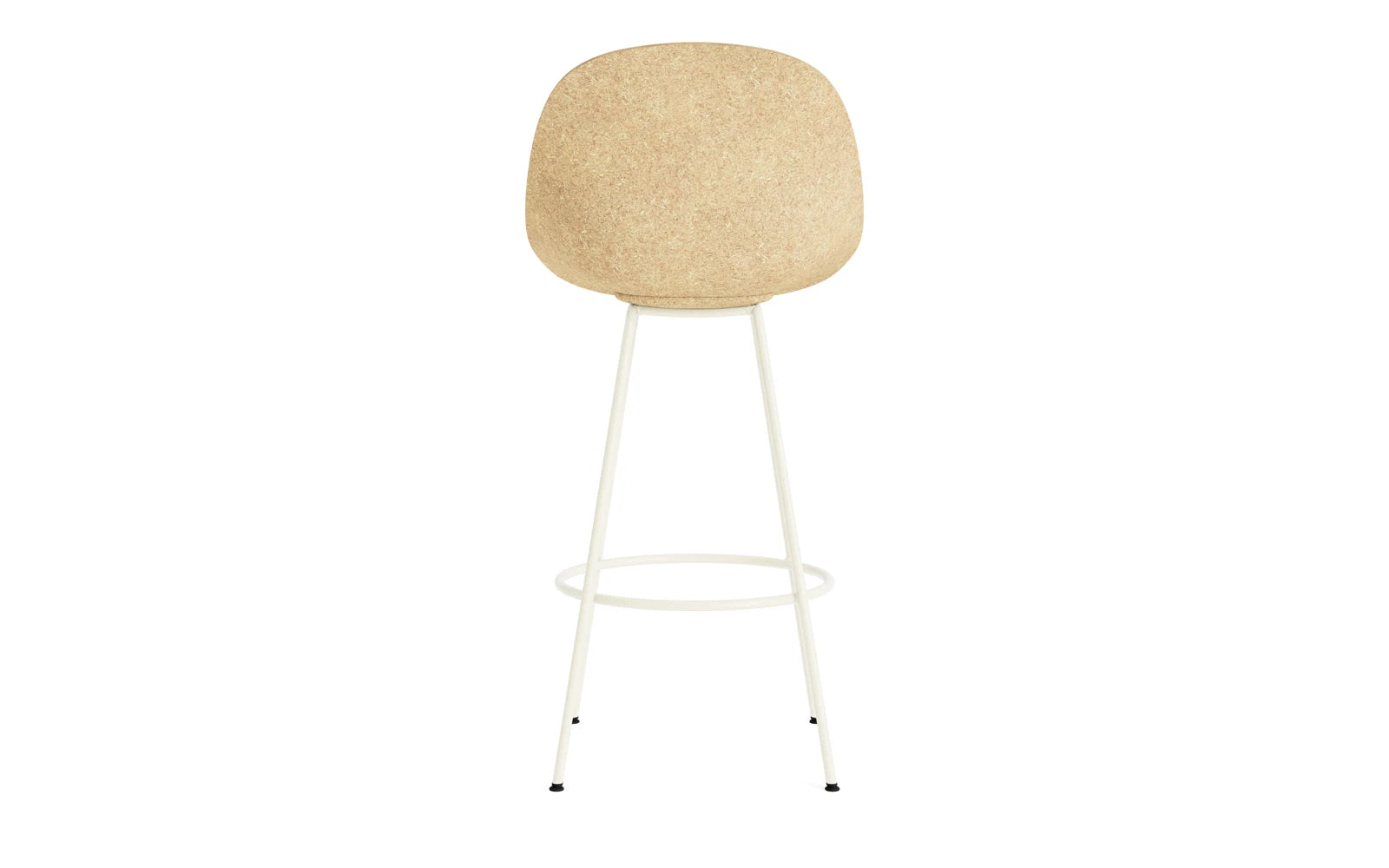 Stylischer Mat Barstuhl in sanftem Creme, 75 cm hoch, aus langlebigem Hanf und solidem Stahl – perfekt für zeitgemäße Einrichtungsideen.