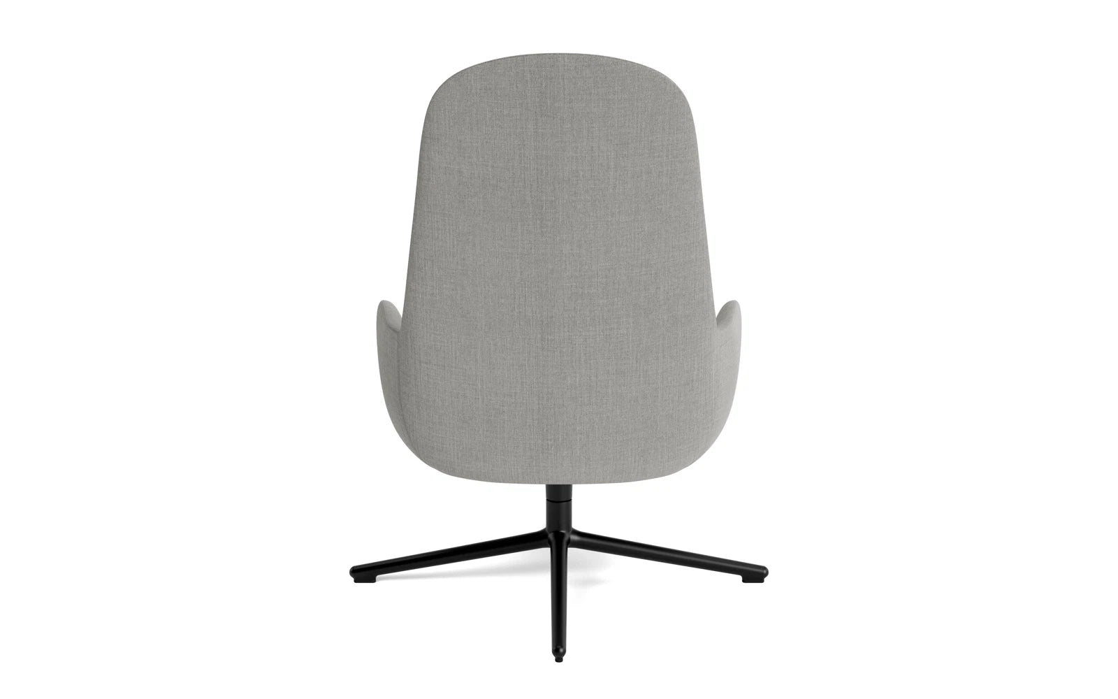 Eleganter Era Lounge-Sessel mit schwarzem Drehgestell aus Aluminium, ideal für modernes Wohndesign und komfortable Auszeiten.