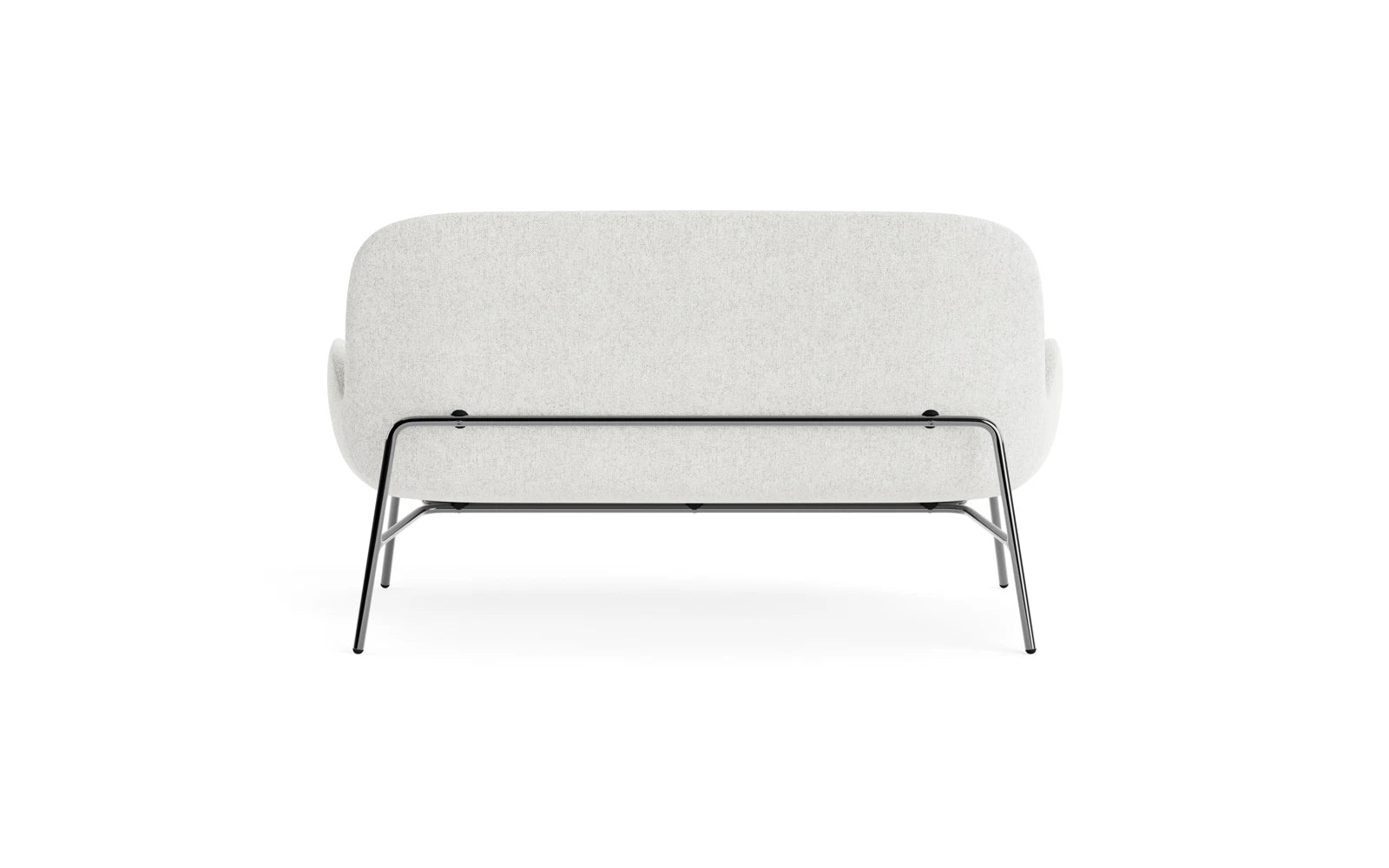 Stylisches 2er Sofa Era in Chrom und Hallingdal-Stoff von Normann Copenhagen, ideal für moderne Wohnräume.