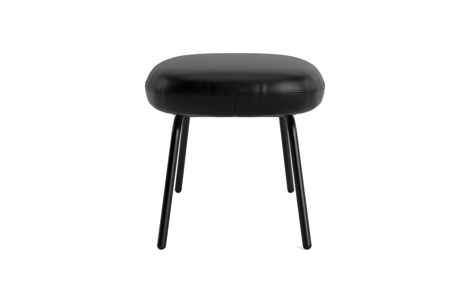 Eleganter Era Fusshocker aus schwarzem Stahl von Normann Copenhagen, perfekt für stilvolle Akzente in jedem Raum.
