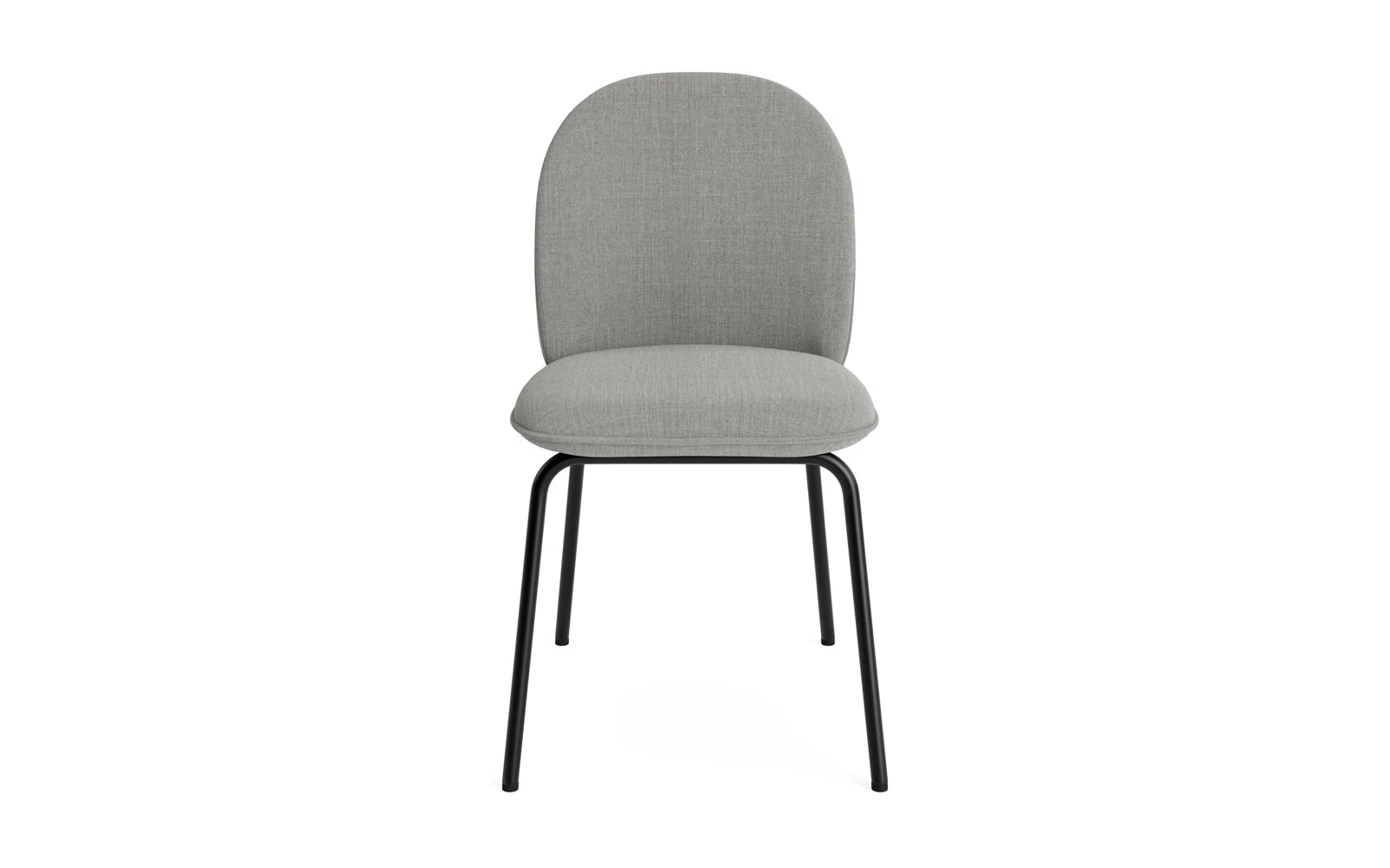 Moderner Ace Stuhl von Normann Copenhagen, gepolstert in Schwarz, mit robustem Stahlgestell – perfekt für zeitgemäße Einrichtung.