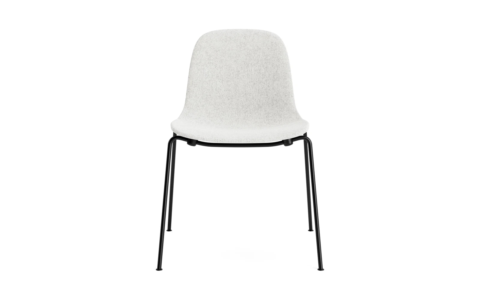 Erleben Sie den Form Stapelstuhl von Normann Copenhagen: elegantes Design, gepolstert und aus robustem schwarzem Stahl. Perfekt für jeden Raum!