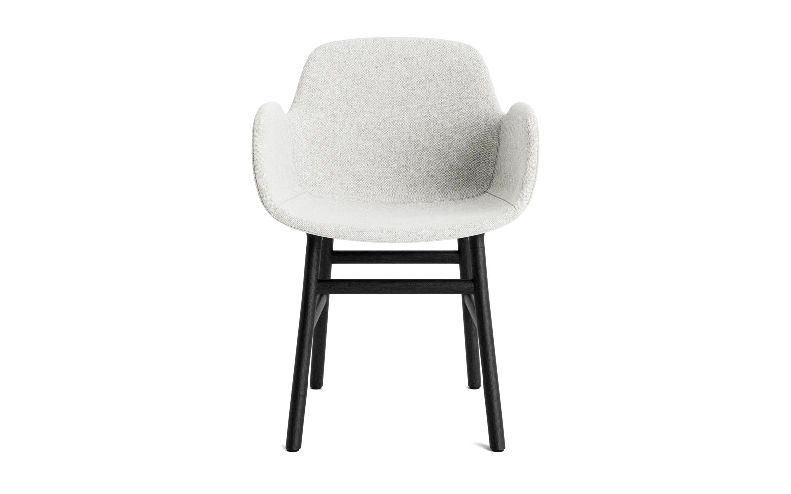 Moderner Lehnstuhl aus schwarzer Eiche, gepolstert mit edlem Hallingdal-Stoff. Perfekt für elegantes Wohnen und individuellen Stil.