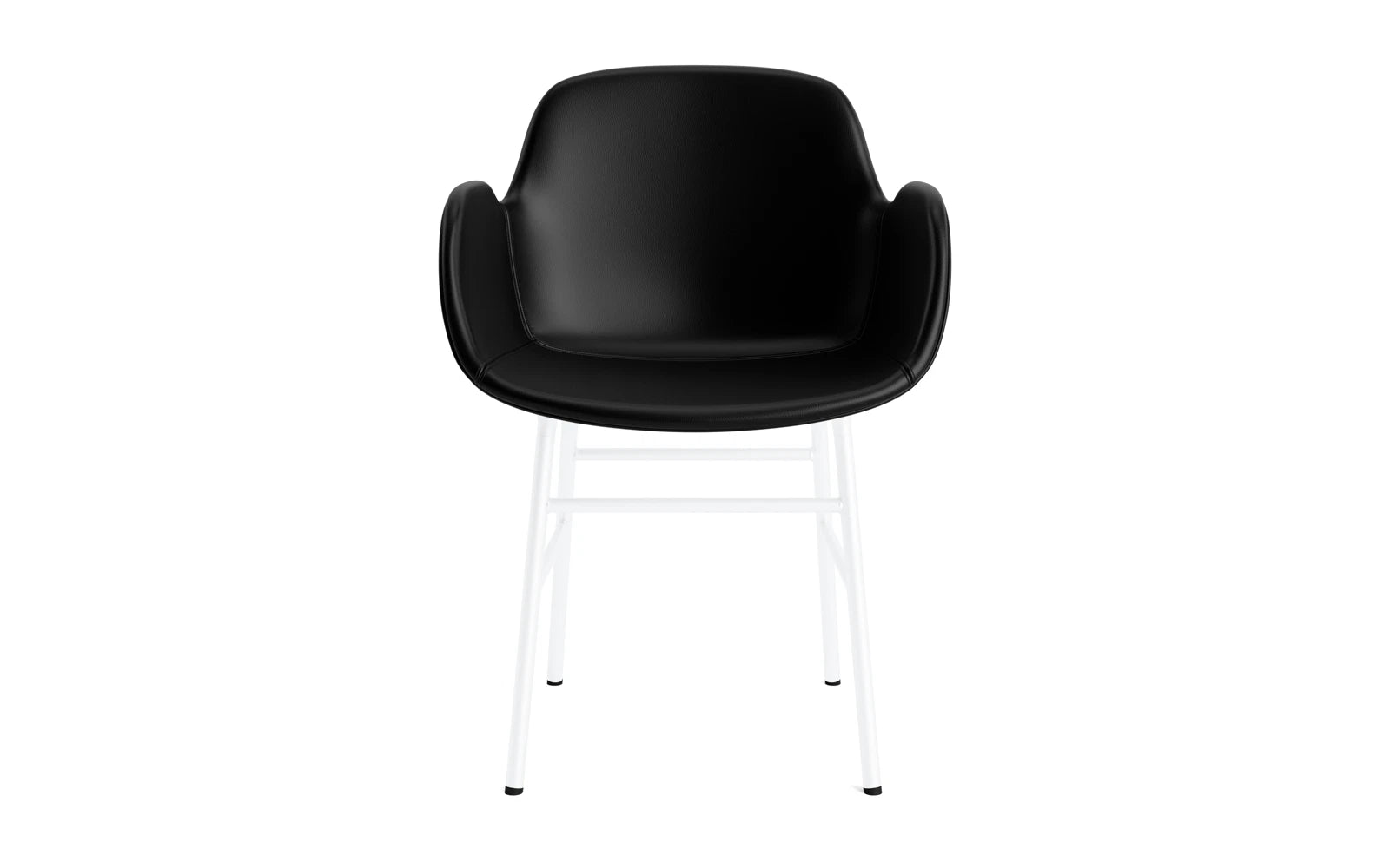 Erleben Sie den Form Lehnstuhl von Normann Copenhagen: gepolstert, mit robustem Stahlrahmen und luxuriösem Ultra Leder – ideal für modernes Wohnen.
