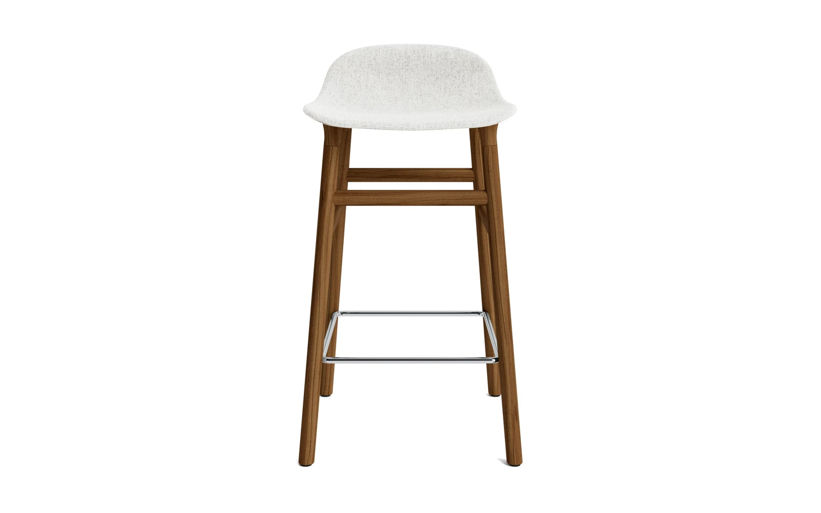 Erleben Sie den Form Barstuhl 65 cm in edlem Walnuss Hallingdal – gepolstert für ultimativen Komfort und stilvolles, modernes Design von Normann Copenhagen.