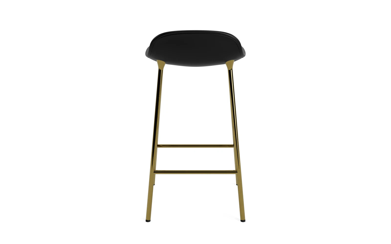 Stilvoller gepolsterter Barstuhl in Messing Ultra, 65 cm hoch, ideal für moderne Innenräume und gemütliche Bars.