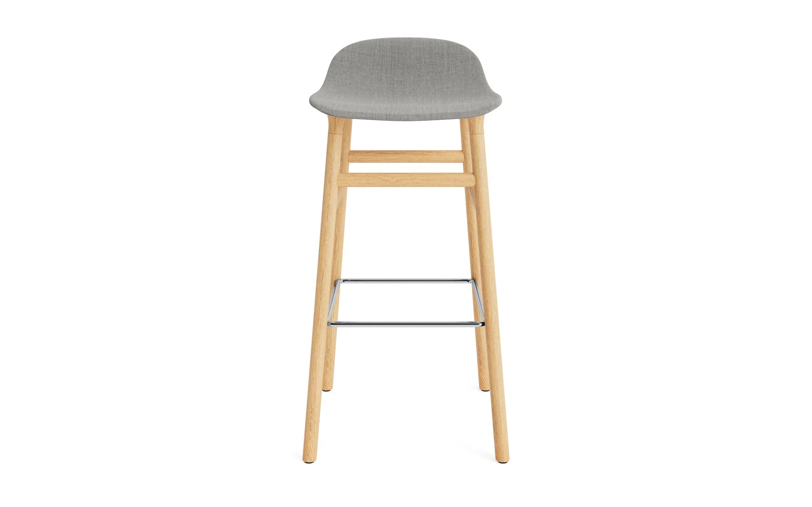 Moderner Barstuhl mit 75 cm Sitzhöhe, gepolstert und aus Eiche, ideal für trendige Bars und stilvolle Wohnräume.