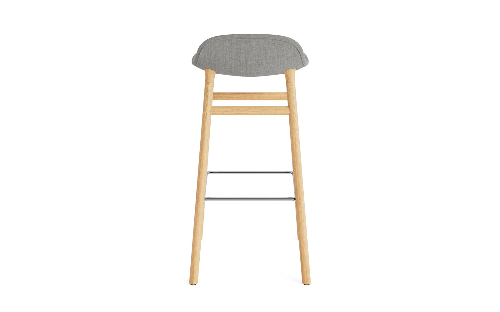 Moderner Barstuhl mit 75 cm Sitzhöhe, gepolstert und aus Eiche, ideal für trendige Bars und stilvolle Wohnräume.