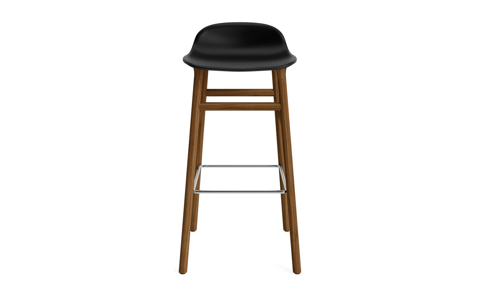 Eleganter gepolsterter Barstuhl in Walnuss Ultra, 75 cm hoch. Ideal für moderne Wohnräume und stilvolle Bars, vereint Komfort und Design.