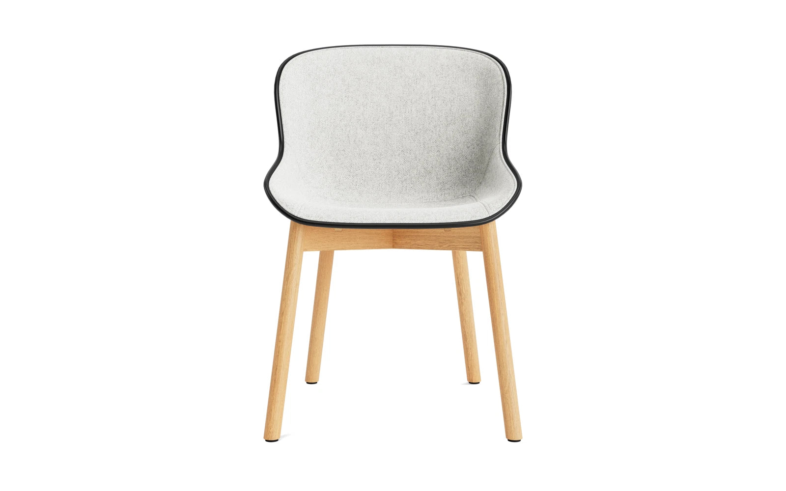 Eleganter Hyg Stuhl von Normann Copenhagen in Eiche Schwarz mit hochwertigem Hallingdal-Polster für stilvolles Wohnen.