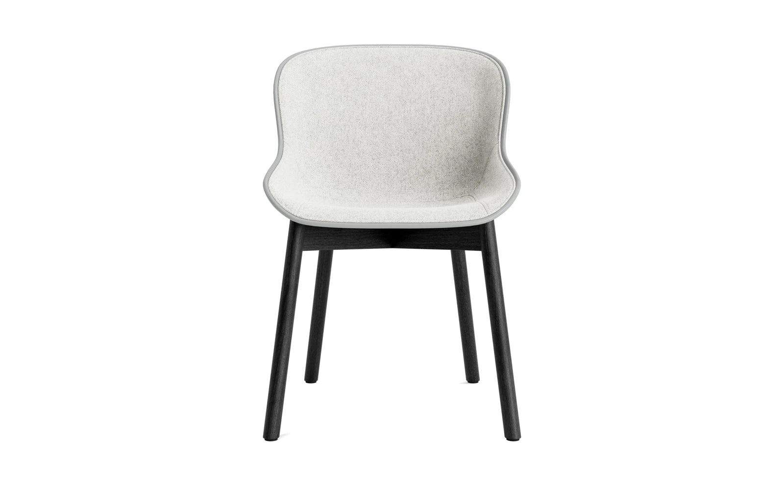 Moderner Hyg Stuhl von Normann Copenhagen, gefertigt aus schwarzer Eiche und ausgestattet mit einem stilvollen grauen Hallingdal-Polster.