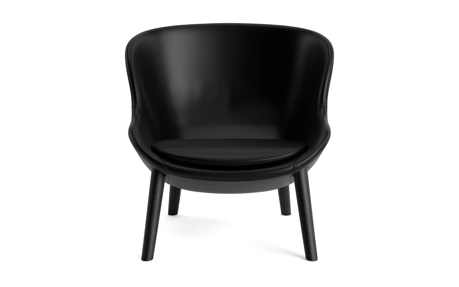 Moderner Hyg Lounge-Sessel in Schwarz und Eiche von Normann Copenhagen, perfekt für stilvolle Entspannung und zeitgemäße Wohnräume.