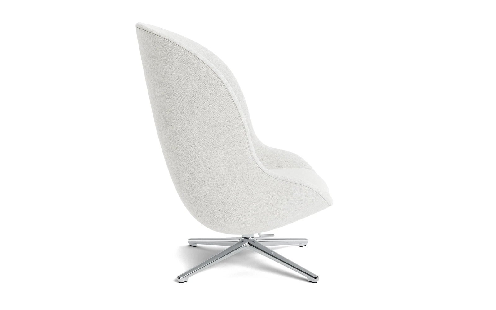 Eleganter Hyg Lounge-Sessel Hoch mit Drehgestell aus Aluminium, ideal für stilvolle Entspannung und modernes Wohndesign.