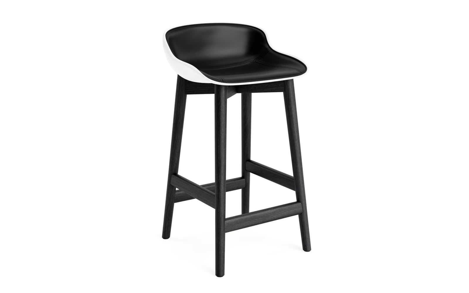 Hyg Barhocker 65 cm Polster Schwartze Eiche Weiss/Ultra in Ultra 41599 präsentiert im Onlineshop von KAQTU Design AG. Barstuhl ist von Normann Copenhagen