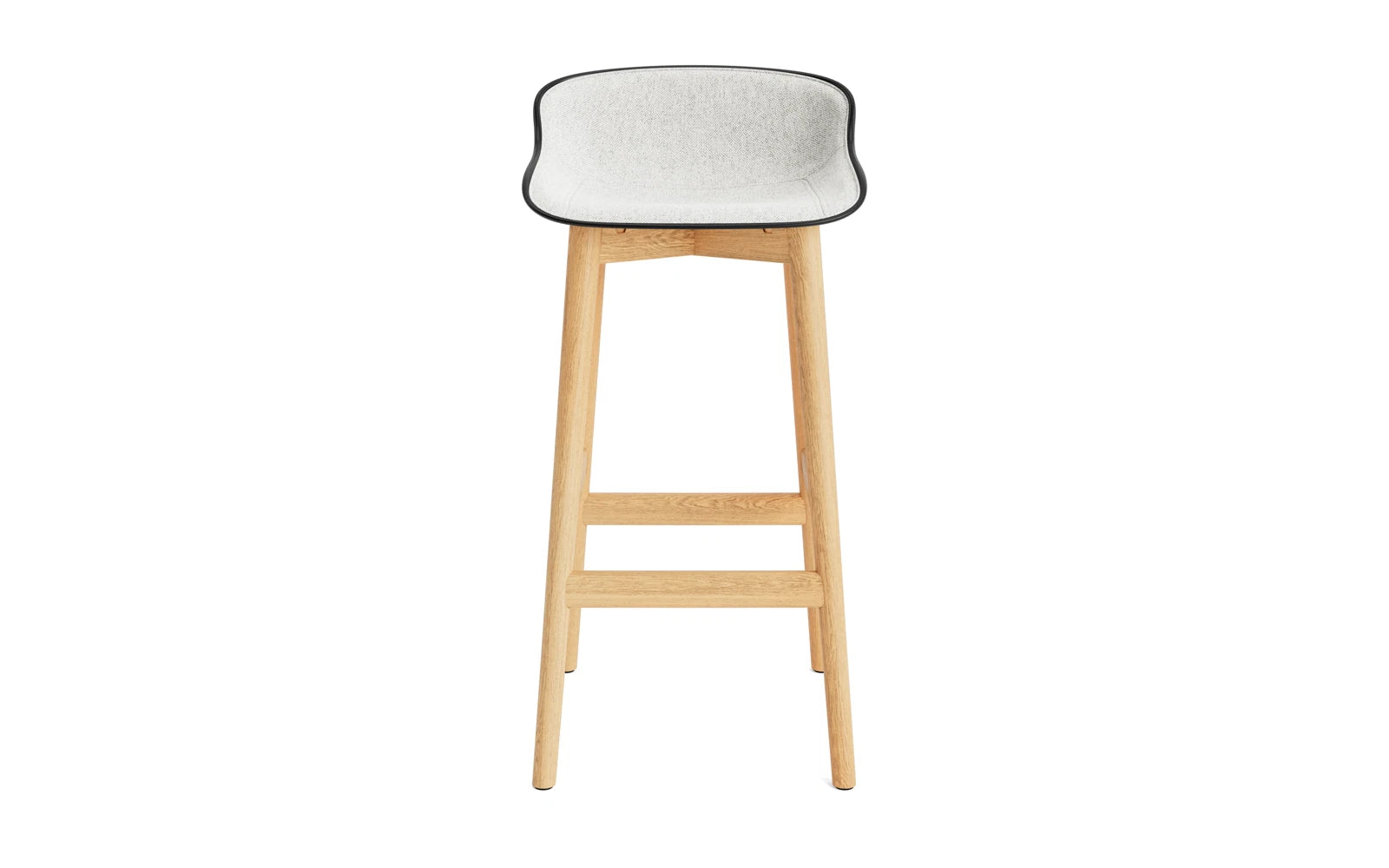 Erleben Sie den Hyg Barhocker 75 cm in Eiche Schwarz/Hallingdal von Normann Copenhagen – ein komfortables Möbelstück, das skandinavische Eleganz und Hygge-Feeling vereint.