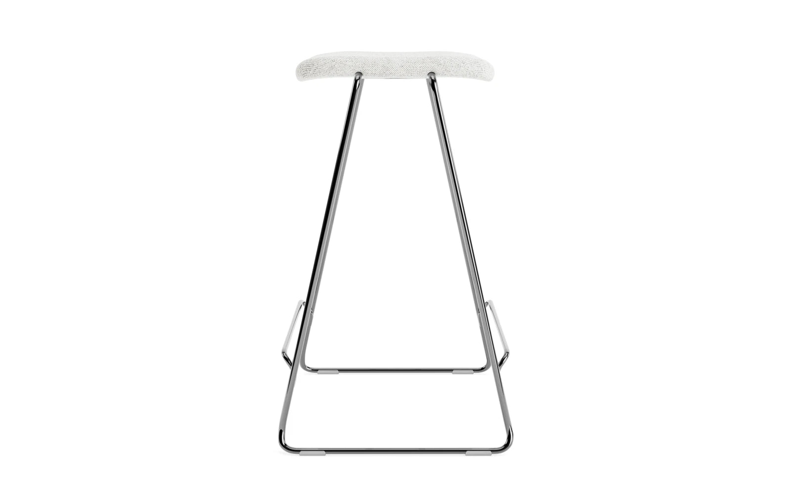 Eleganter Just Barhocker mit 65 cm Höhe, gepolstert in hochwertigem Hallingdal-Stoff, stabiler Chromfuß für zeitgemäßes Design.