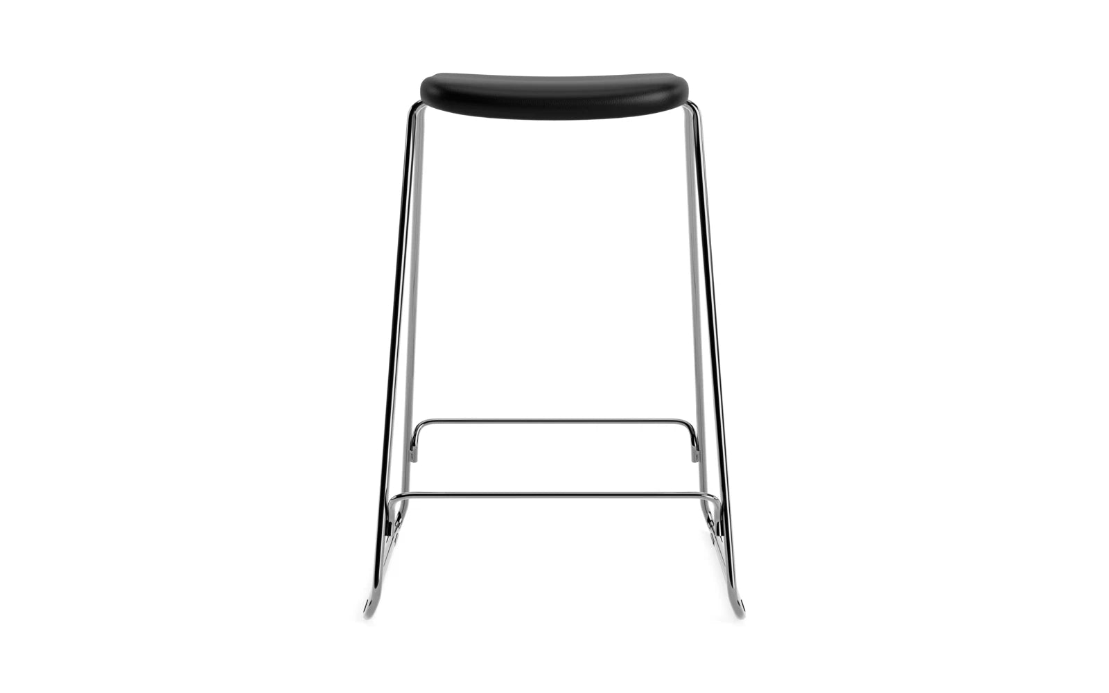 Moderner Just Barhocker mit 65 cm Sitzhöhe, gepolstert und in Chrom/Ultra, perfekt für stilvolle Bars und gemütliche Essbereiche.