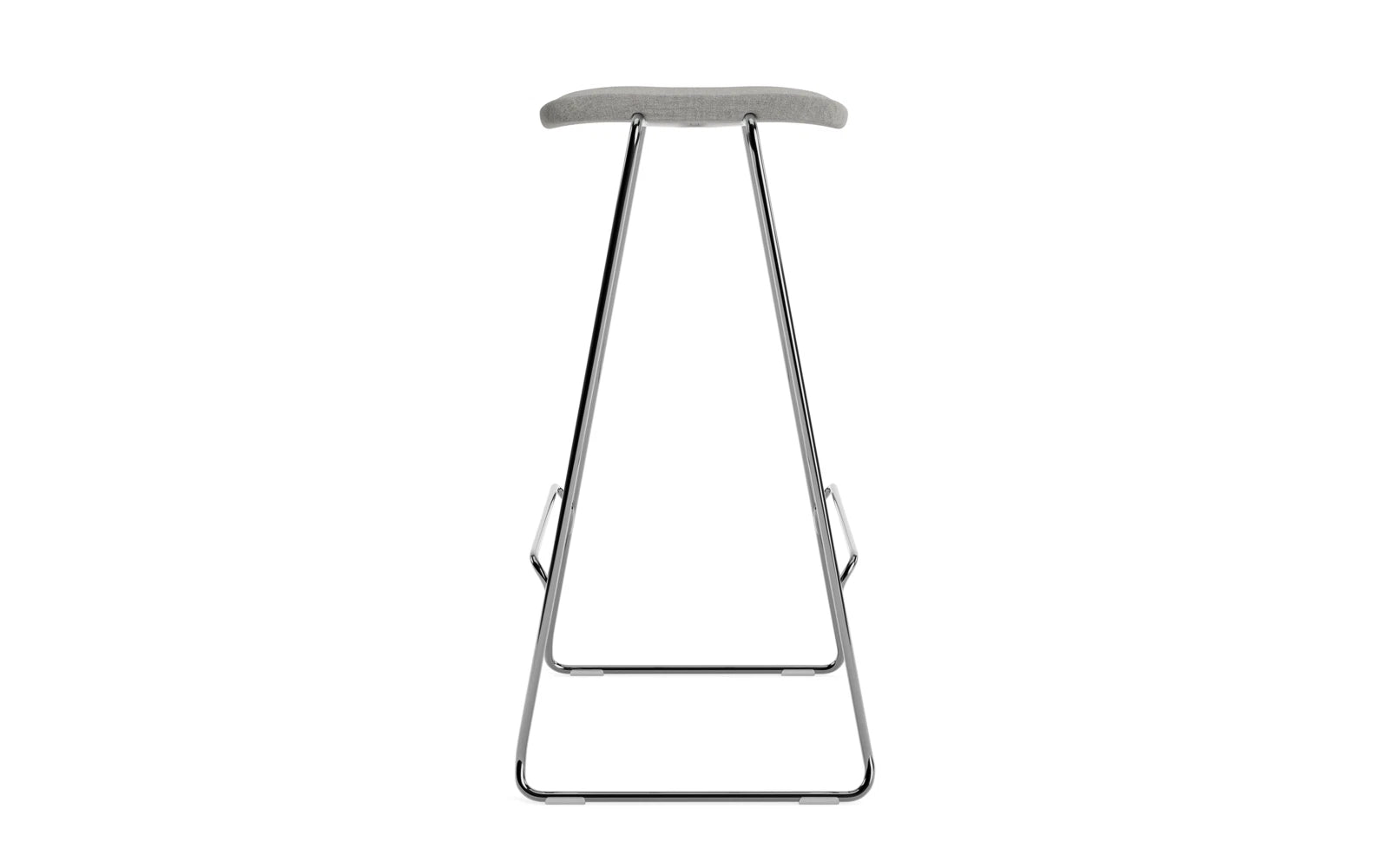 Stylischer Just Barhocker mit 75 cm Höhe, gepolstert für Komfort. Robuster Chromrahmen, perfekt für moderne Küchen und Bars.