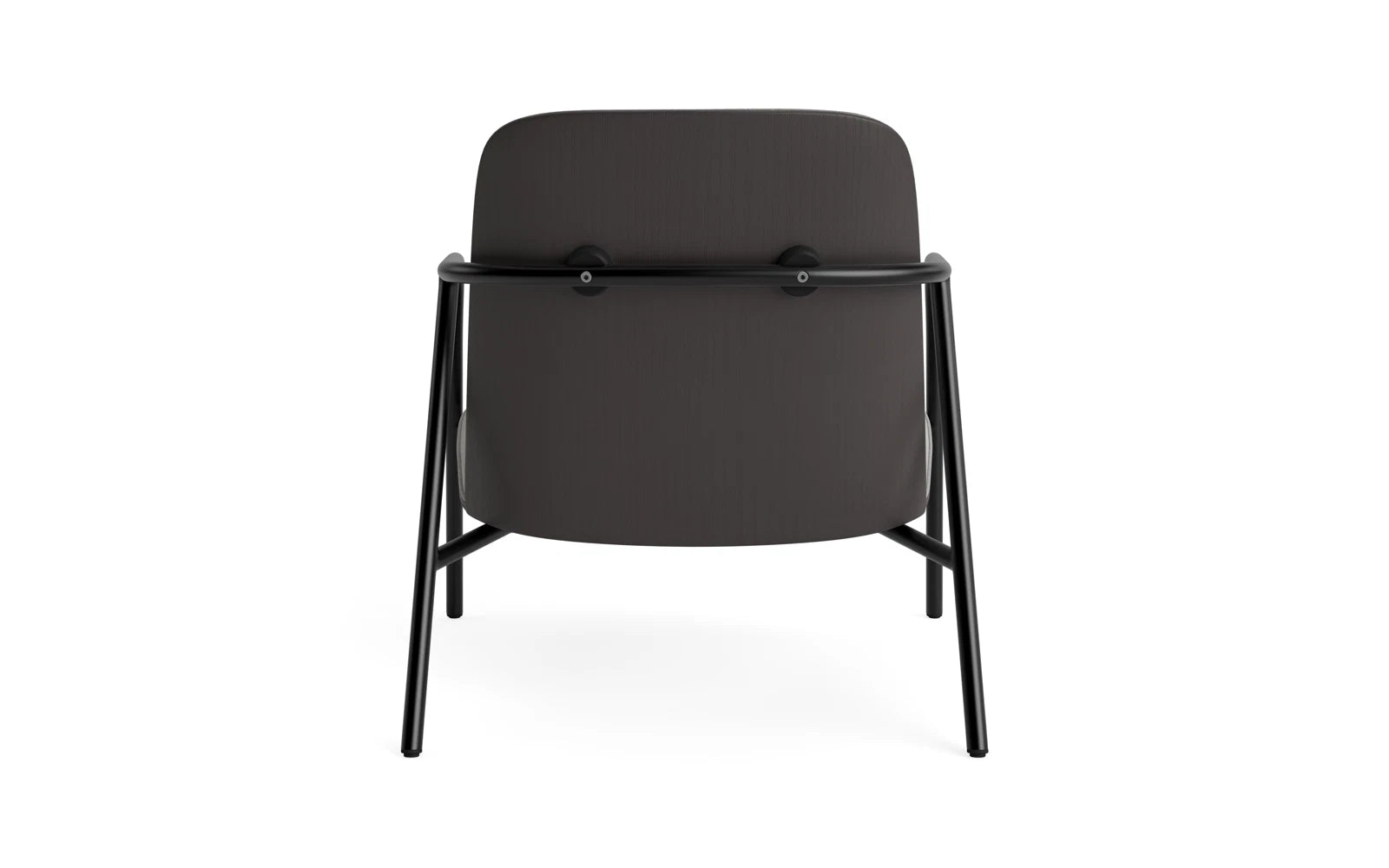 Stylischer Pad Lounge-Sessel mit schwarzem Stahlgestell und weichem Bezug, ideal für entspannte Momente in zeitgemäßen Wohnräumen.