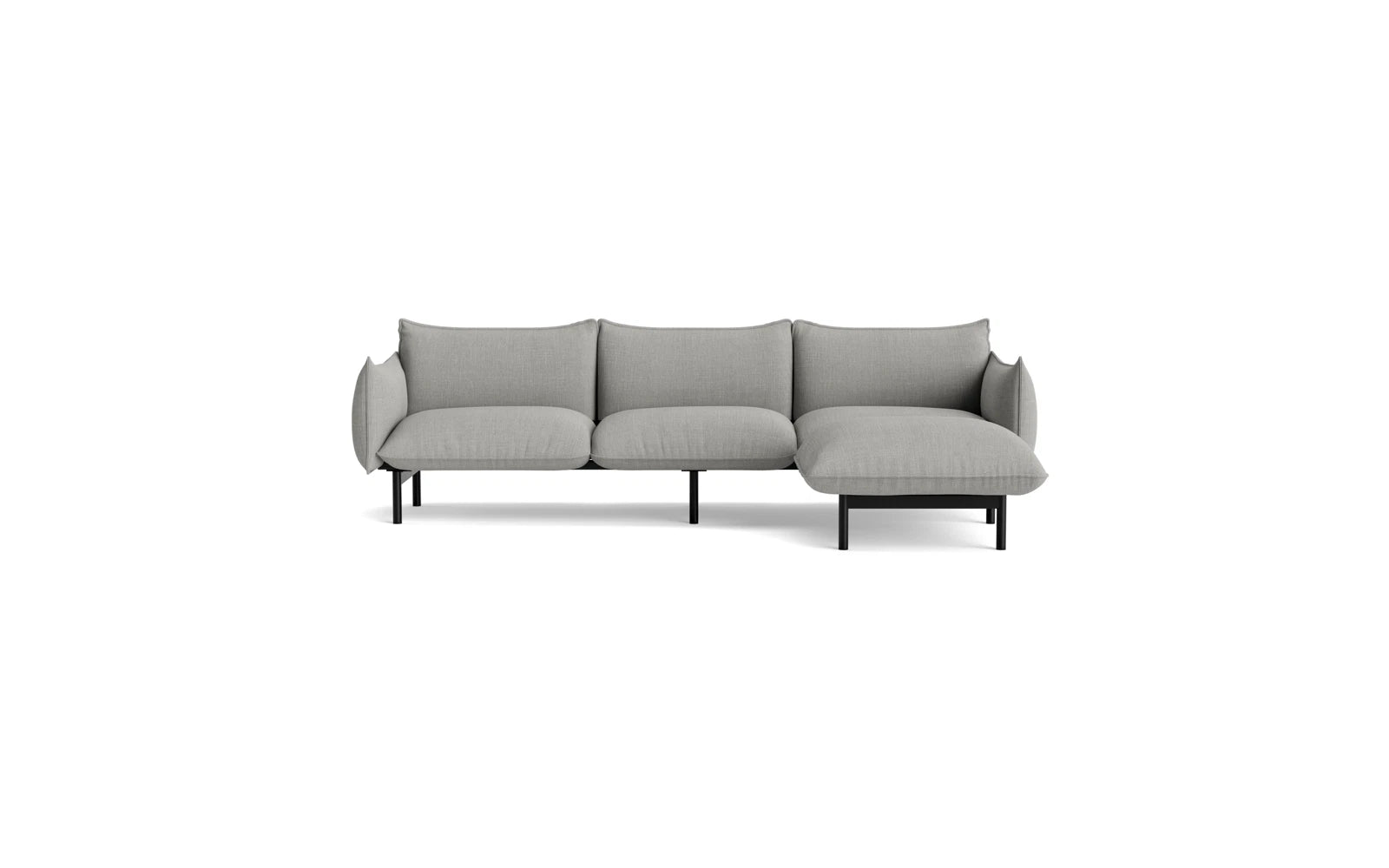 Entdecken Sie das stilvolle Ark 3-Sitzer Sofa mit Chaise Longue von Normann Copenhagen, das modernes Design und Komfort vereint.