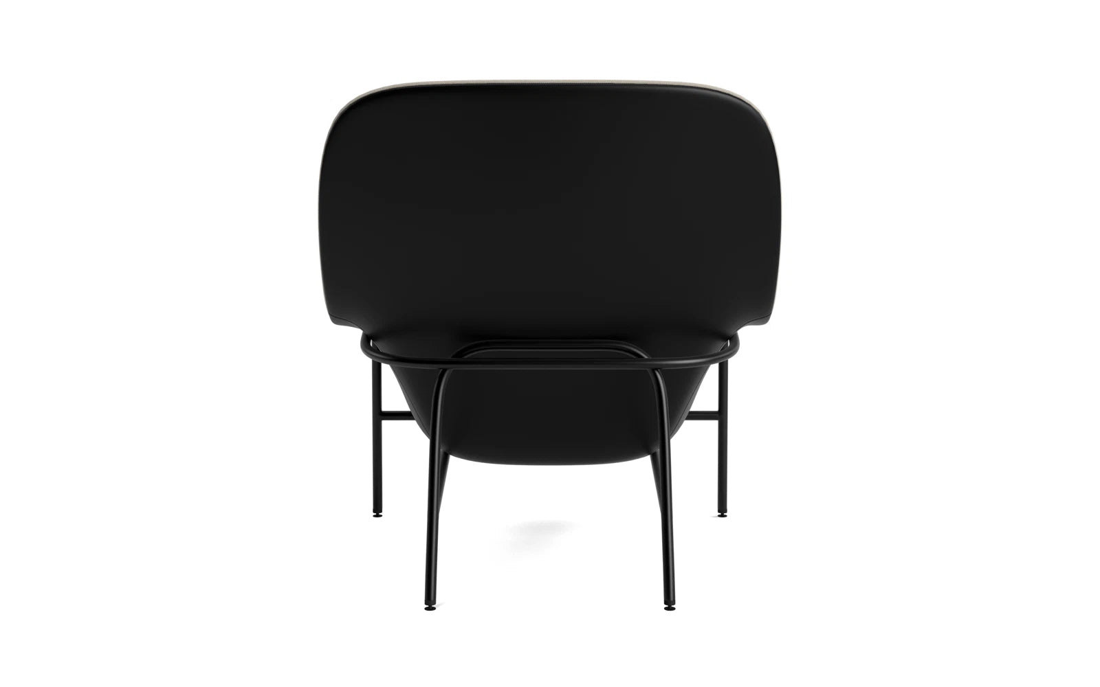 Eleganter Drape Lounge-Sessel in edlem Schwarz, aus langlebigem Stahl, perfekt für modernes Wohndesign und gemütliche Auszeiten.