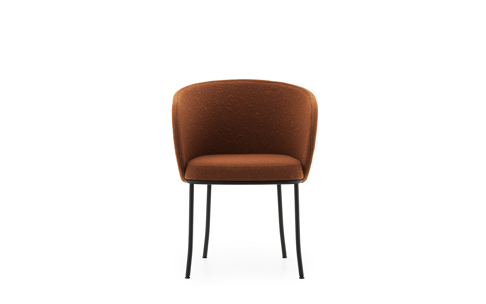 Eleganter Knit Armchair in Schwarz mit Stahlgestell von Normann Copenhagen – ideal für modernes Wohnen und stilvolle Akzente.