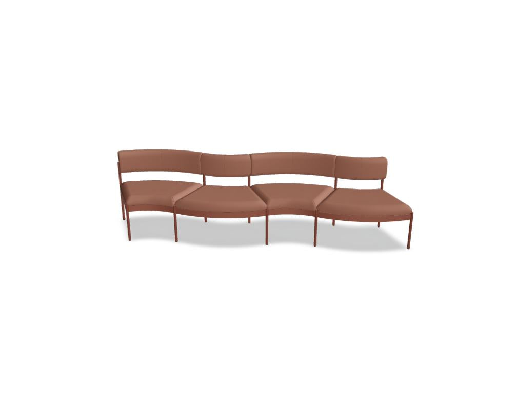 Nora NOR404 - Modulares Sitzsystem in Ziegelrot präsentiert im Onlineshop von KAQTU Design AG. Sofa ist von Mdd