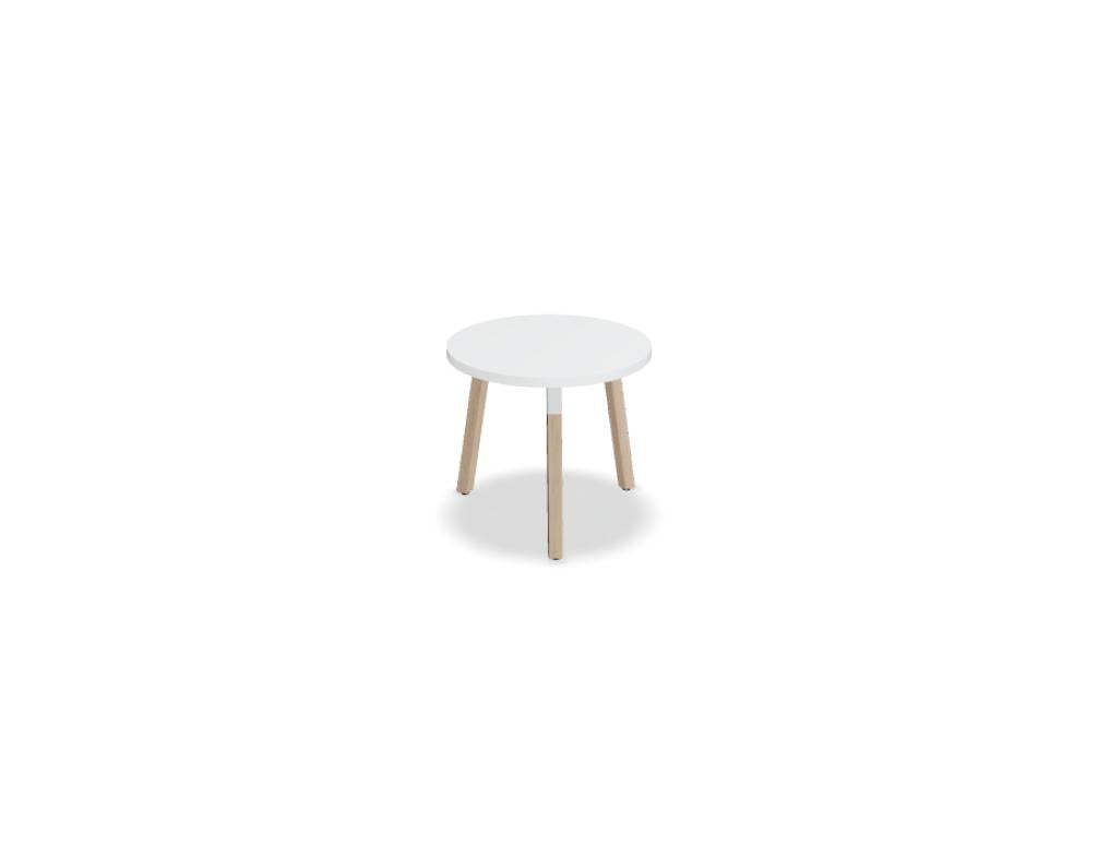 Ogi W PLD60 - Beistelltisch mit Holzbeinen in Weiss Pastell präsentiert im Onlineshop von KAQTU Design AG. Beistelltisch ist von Mdd