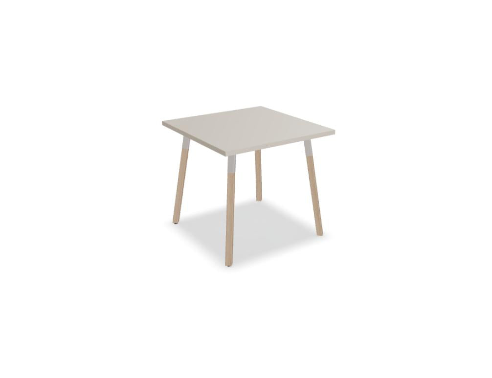 Ogi W PLD81 - Kaffeetisch mit Holzbeinen in Weiss Pastell präsentiert im Onlineshop von KAQTU Design AG. Esstisch ist von Mdd