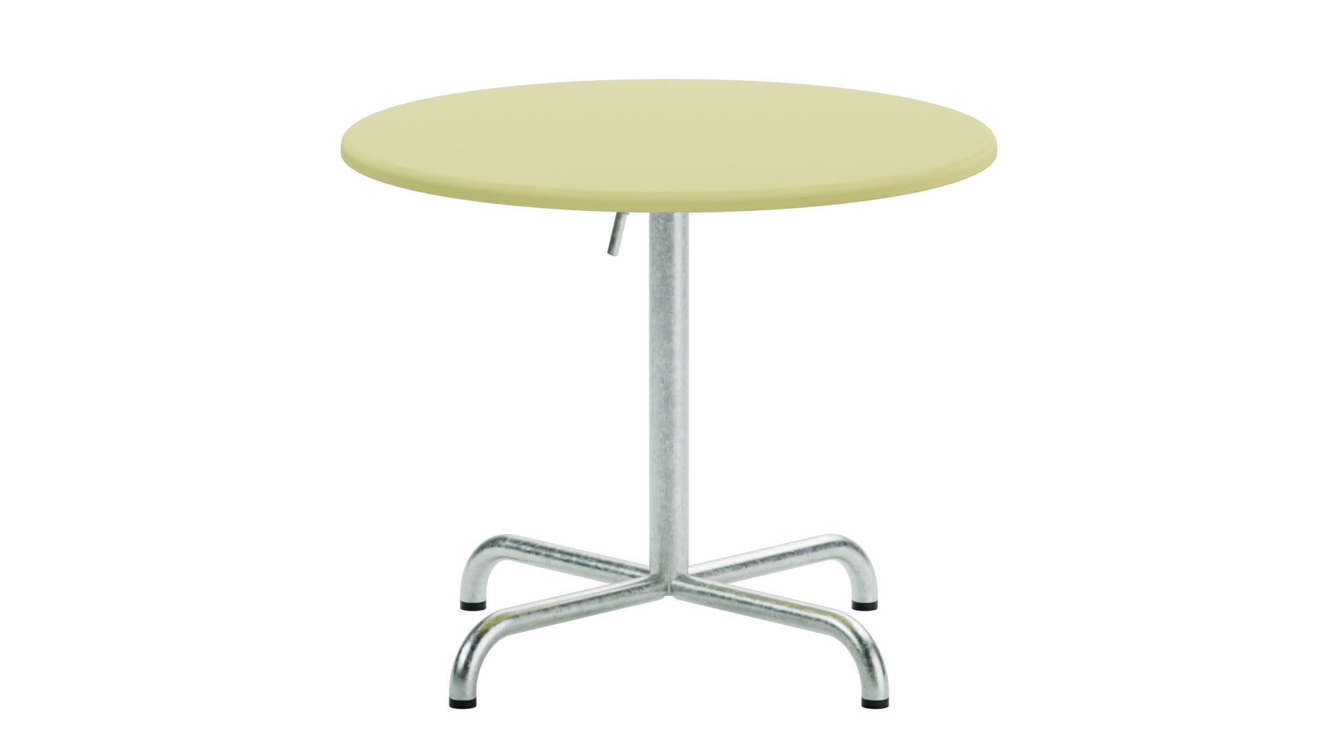 Eleganter klappbarer Salontisch Davos aus Glasfaser mit einem Durchmesser von 75 cm, perfekt für Garten und Terrasse.