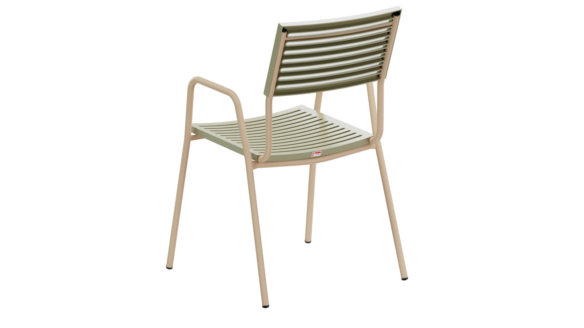 Eleganter Bodensee Lamello-Gartenstuhl mit stilvollen Armlehnen, perfekt für entspannte Momente im Garten oder auf der Terrasse.