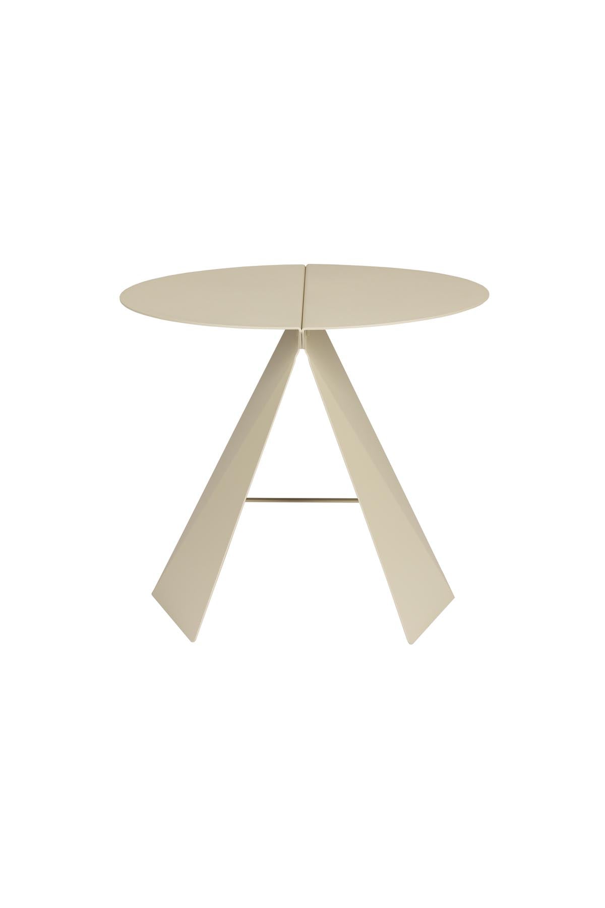 Eleganter Beistelltisch Foldy in zartem Beige von Zuiver, ideal für stilvolle Akzente und vielseitige Nutzung in jedem Wohnraum.