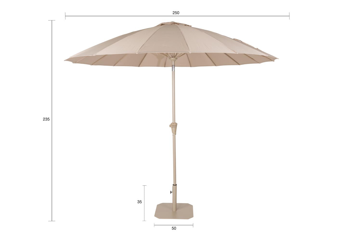 Elegantes Sonnenschirm-Set in Braun, ideal für schattige Momente im Garten oder auf der Terrasse – stilvoll und funktional.