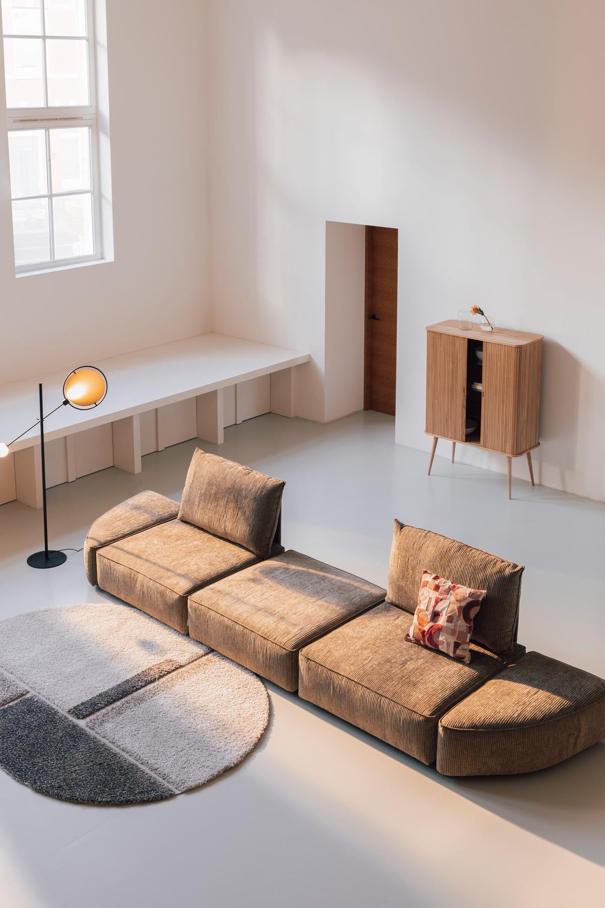 Sofa Element Hunter Pie Pouf links in Moss präsentiert im Onlineshop von KAQTU Design AG. Modulares Sofa ist von Zuiver