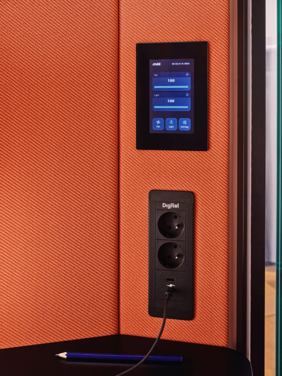 Coda CD01 - Ein-Personen-Akustikkabine in Anthrazit präsentiert im Onlineshop von KAQTU Design AG. Telefonkabine ist von Mdd