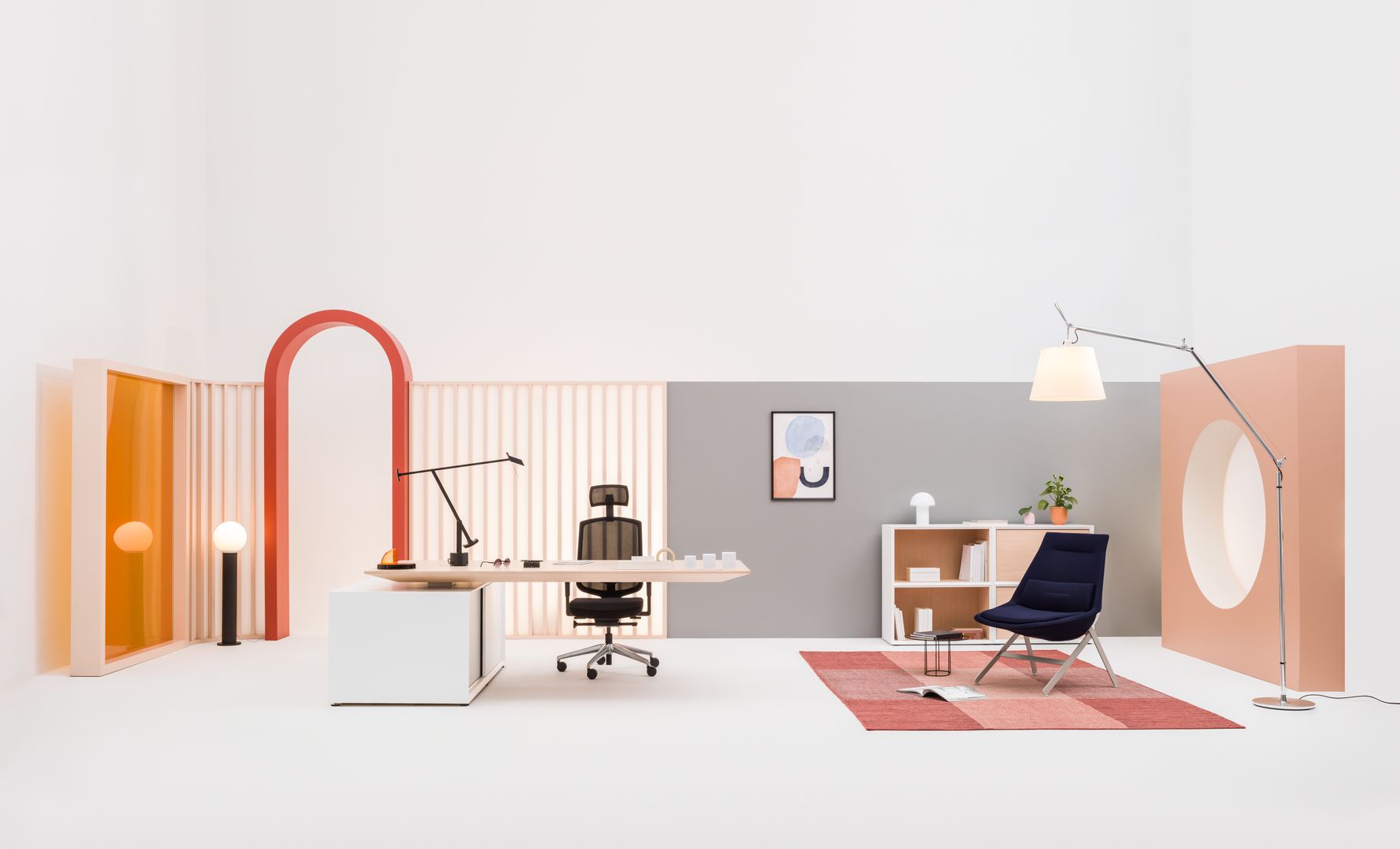 Gravity GAV1L - Chefschreibtisch mit Höhenverstellung in Furnier Amerkian. Nussbaum präsentiert im Onlineshop von KAQTU Design AG. Schreibtisch ist von Mdd
