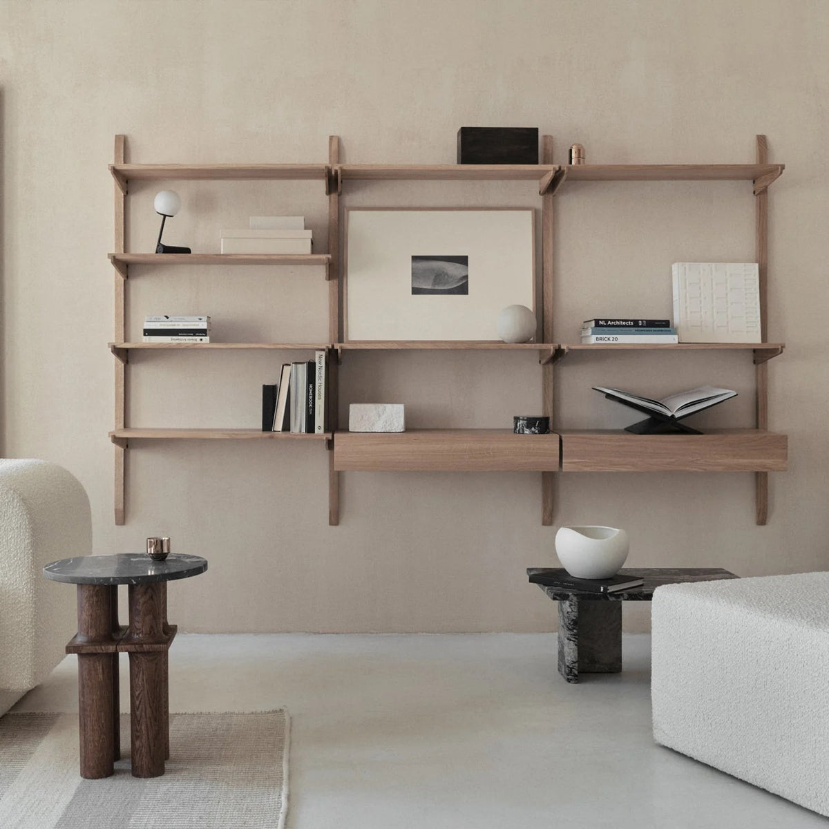 Noki NKI85T - Holzfachboden in Eiche Natur präsentiert im Onlineshop von KAQTU Design AG. Wandregal ist von Tamo