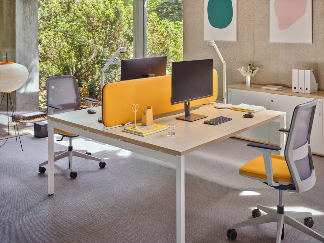 Sonic ZPS612 - Akustikpaneele für Schreibtische in Gelb präsentiert im Onlineshop von KAQTU Design AG. Paneele ist von Mdd
