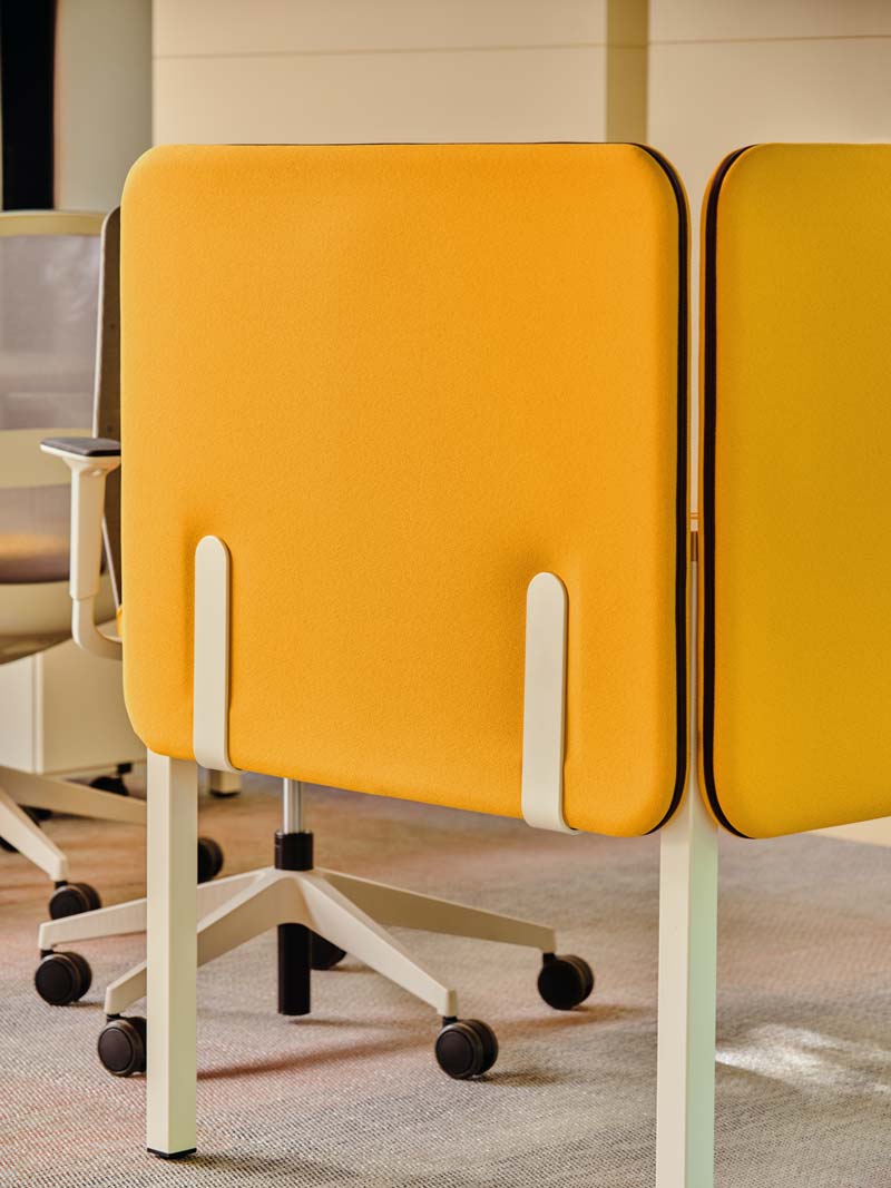 Sonic ZOS78 - Akustik-Seiten- und Querpaneele für Schreibtische in Gelb präsentiert im Onlineshop von KAQTU Design AG. Paneele ist von Mdd