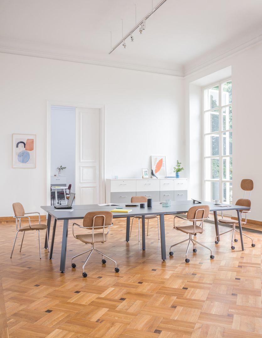 Ogi A Bench BAG0216 - Doppelschreibtisch in Honigeiche präsentiert im Onlineshop von KAQTU Design AG. Schreibtisch ist von Mdd