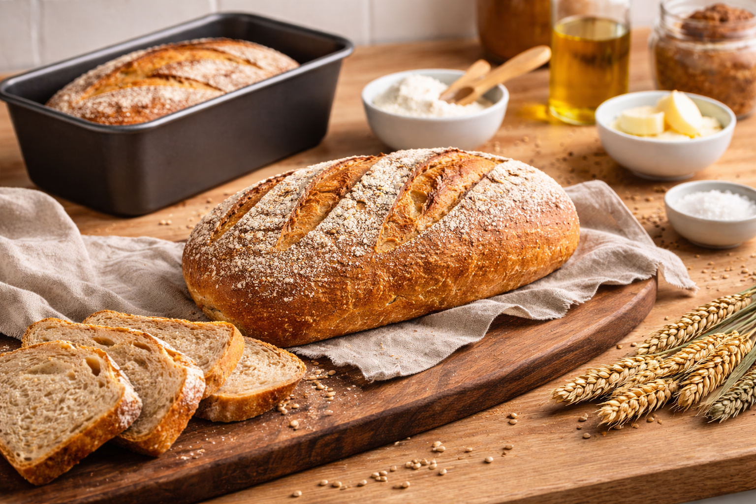 Verschiedene hochwertige Brotbackformen für rustikale, süße und klassische Brote, ideal für das Backen zu Hause und langlebig im Gebrauch.