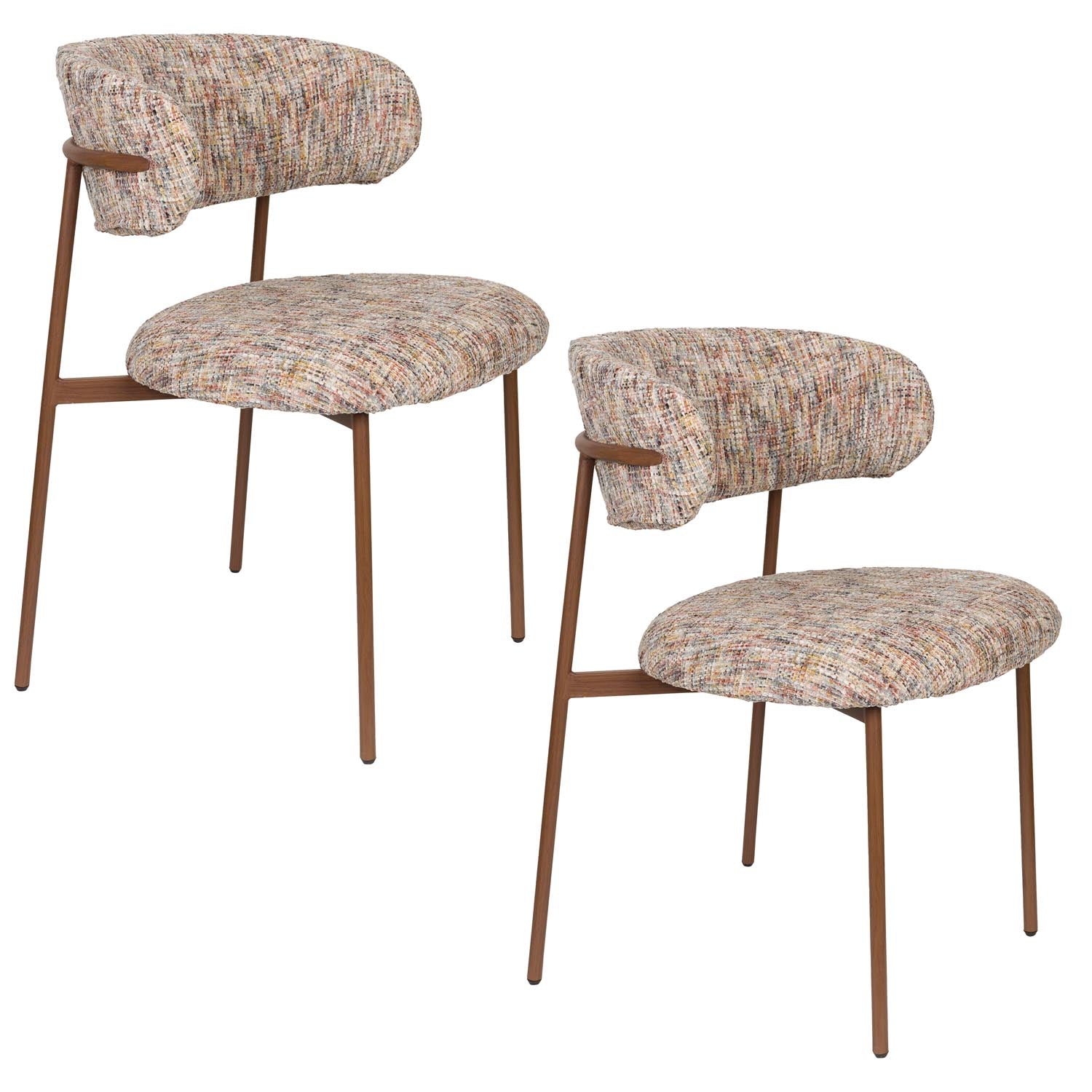Moderner Stuhl Claes von White Label Living, ideal für stilvolle Wohnräume, vereint Funktionalität und ansprechendes Design.